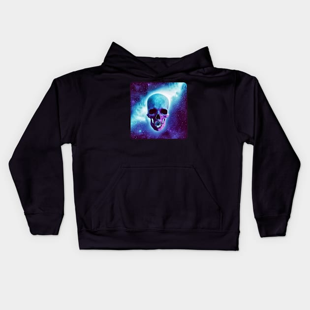 Galactic Daisy Skull Kids Hoodie by ARTWORKandBEYOND